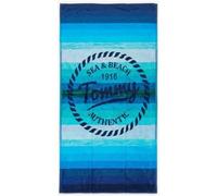 Kimbatex Textil Hogar Tienda Toalla de Playa Grande 86x165 cm 100% Algodón Egipcio - Suave, Absorbente y Resistente - Ideal Playa, Piscina y Vacaciones - Diseño Moderno Verano (Tommy Azul)