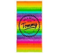 Kimbatex Textil Hogar Tienda Toalla de Playa Grande 86x165 cm 100% Algodón Egipcio - Suave, Absorbente y Resistente - Ideal Playa, Piscina y Vacaciones - Diseño Moderno Verano (Tommy Multi)
