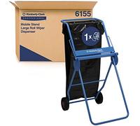Kimberly-Clark Professional Dispensador de Paños Móvil para Rollos Grandes, 6155, Azul, 78,8 x 56,4 x 15,8 cm