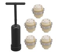 KIMISS 5 Piezas Portalámparas G9 Cerámicos, Base de Bombilla con Anillo de Aleación de Zinc y Herramienta de Extracción para Bombillas LED y Halógenas