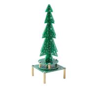KIMISS Árbol de Navidad electrónico para decoración, con Luces LED Coloridas rotativas y música, Kit DIY para Montaje fácil y enseñanza