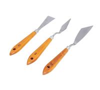 KIMISS Cuchillo de Paleta de Acero Inoxidable con de Haya - Espátula Versátil para Pintura Al óleo y Acrílica para Artistas - Diseño Colgante para un Fácil Almacenamiento