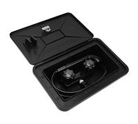 KIMISS Ducha Al Aire Libre para Autocaravanas, Juego de Ducha de Mano a Juego,Kit de Caja de Ducha Exterior de ABS Negro con 2 Llaves Accesorios de RV para Autocaravana