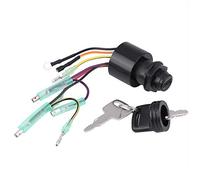 KIMISS Interruptor de encendido para, para caja de control remoto de motor fuera borda, con llave, conjunto de interruptor compatible con modelos