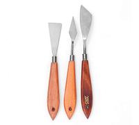 KIMISS Juego de Cuchillos de Paleta Flexibles de Acero Inoxidable - Raspador de Cuchillos de Paleta Neutros Práctico y Popular de 3 Piezas para Artistas - Suministros Duraderos de Pintura Al óleo