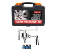 KIMISS Juego de Llaves Multiplicadoras de Torsión Ratio 1:16 680N·m Heavy | Herramienta de Extracción de Tuercas, Acero Al Cromo Vanadio, Cambios de Neumáticos en Carretera, Vasos de 17 Mm, 19 Mm y