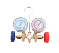 KIMISS Juego de manómetros para diagnóstico de AC, para sistemas de refrigeración, con mangueras y ganchos, herramientas profesionales para aire acondicionado, kit de recarga