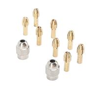 KIMISS Juego de Pinzas para Portabrocas y Adaptador de Puntas sin Llave para Herramientas, Kit de Pinzas de Latón de 10 Piezas con Rápido de 0,8 a 3,2 Mm