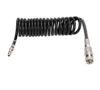 KIMISS Manguera de aire enrollable, para compresor de aire, refuerzo resistente a abrasión con restrictor de curvatura, tubo extensión para inflador
