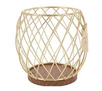 KIMISS Organizador de Soporte para Cápsulas de café para Encimera | Almacenamiento de Tazas K de Gran Capacidad con Base de Madera | Elegante Cesta de Hierro para Cápsulas de café para el Hogar o