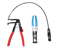 KIMISS Pinzas para Abrazaderas de Manguera, Juego de 27.75 Pulgadas Flexible y de Banda Plana, Herramienta de Extracción para Manguera de Agua Refrigerante Automotriz