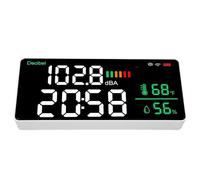 KIMISS Sonómetro WiFi 2.4G para Tuya, pantalla LED 11 pulgadas con humedad y temperatura, reloj digital, montable en pared, medidor de ruido