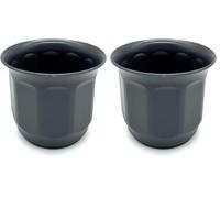 Kimmel Maceta de 12 cm de diámetro, Color Gris (Paquete de 2)