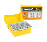 KIMSING Clavos en T de calibre 14 de 38 mm, 800 unidades por caja, clavos en T de hormigón, para hormigón resistente, clavo de carpintería, mampostería