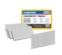 KIMSING Uñas de acabado galvanizado endurecido calibre 14 de 64 mm, 800 unidades/caja, clavos en T de hormigón, para hormigón resistente, clavo de carpintería, mampostería