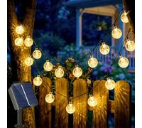 Kimuwote Guirnaldas Luces Exterior Solares, 6.5M 30LED Guirnalda Luces Solar Impermeablet, 8 Modes 8H Timer Interior y Exterior Cadena de Luces Solar para Jardín, Patio, Fiesta (Blanco Calido)