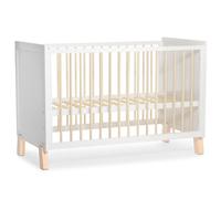 Kinderkraft Baby wooden cot NICO guardrail white - Cunas, Unisex Infantil, Blanco(white)