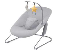 KinderKraft Hamaca bebé CALMEE, Balanceo natural, Asiento ajustable, Juguetes, Gris