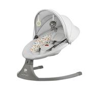 Kinderkraft Hamaca LUMI 2, columpio eléctrico para bebés 0-9 meses, 5 modos, 12 melodías, Gris claro