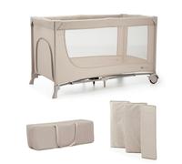 Kinderkraft Joy 2 Cuna de Viaje 3 en 1 para Bebé de hasta 25 kg, Plegado rápido y fácil, Entrada Lateral, Bolsa de Viaje, Beige