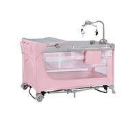 Kinderkraft Leody Cuna de Viaje Rosa con Accesorios