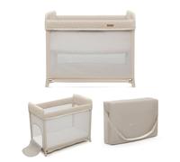 Kinderkraft Cuna de viaje Moon Dream – Nacimiento a 3 años, plegado con una mano, colchón, negro
