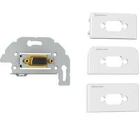 Kindermann 7456-601: Placa de conexión con adaptador de género y conector VGA HD15 (RAL 9010) (7456000601)