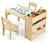 Kindertafel - Mobiliario creativo - Mesa de juegos - Mesa de dibujo - Mesa de manualidades de madera para niños