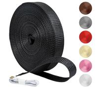 KINETOX Cinta de Mochila 20 m Cinta Polipropileno 25 mm Negra | Cinta Mochila con Cinta Métrica de 1,5 m para Bolsos Reparación de Mochilas Collares de Perro Camping y Costura DIY