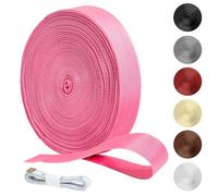 KINETOX Cinta de Mochila 20 m Cinta Polipropileno 25 mm Rosa | Cinta Mochila con Cinta Métrica de 1,5 m para Bolsos Reparación de Mochilas Collares de Perro Camping y Costura DIY
