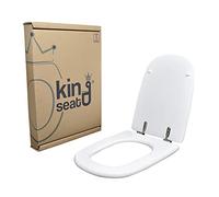 king seat Asiento de inodoro dedicado Dama Roca. Fabricado en MDF certificado, 100% Made in Italy, que dura en el tiempo, blanco brillante