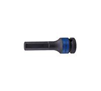KING TONY 401512M - Llave de vaso de impacto (1/2", 80 mm de longitud, tamaño H12, 6 unidades)
