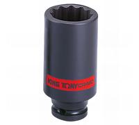King Tony 443034S - Llave de vaso 1/2 de largo de impacto bihexagonal 1-1/16 para aficionados al bricolaje y profesionales, construido para tareas de reparación e instalación