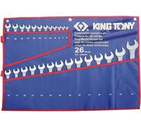 King Tony, juego de llaves combinadas y de estrella, de 6 a 32 mm, 26 piezas, con estuche