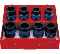 King Tony Nasadki Udarowe 1": Juego de 8 vasos de impacto. Medidas: 24, 27, 30, 32, 33, 36, 38, 41