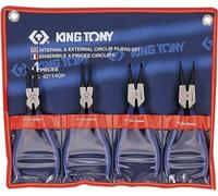 King Tony Szczypce Segera: Juego de 4 pinzas, estuche incluido