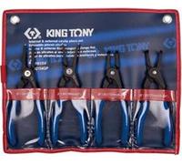 King Tony Szczypce Segera: Juego de 4 pinzas, estuche incluido