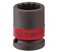 KING TONY Tapa de impacto 453036S 1/2 Bi-hexagonal 1-1/8 para profesionales y aficionados al bricolaje para trabajos y montaje precisos, diseño cuidadosamente seleccionado