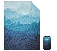 KingCamp Manta de Camping, Cálida Ultraligera Compacta, Azul | Portátil, Repelente al Agua con Botones y Multifuncional, para Camping, Viajes, Senderismo, Picnic, Avión, Outdoor, 200×145cm