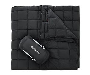 KingCamp Manta Impermeable y Ligera para Acampada, Relleno CEP reciclable, Manta térmica cálida para Todo Tipo de Clima, Manta de Viaje compacta para pícnics al Aire Libre, Playa, Senderismo, Coche