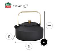 Kinghoff kh-1935 - jarra de hierro fundido con filtro para té, café
