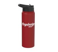 Kingsbridge Neighborhood Bronx NY New York Retro Script Stainless Steel Insulated Water Bottle