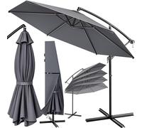 Kingsleeve Sombrilla de Jardín 330cm UV80 Inclinable Antracita