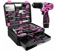 KingTool Juego de herramientas de 276 piezas, kit de herramientas con taladro eléctrico inalámbrico de 12 V, caja de herramientas con cajón, juego de taladros perfecto para propietarios de viviendas