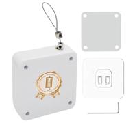 KINHARD Cierrapuertas Automático sin Taladrar, con Fuerza 1200G, Blanca | Cierra Puertas Automática, Cable Acero 1m y Bloqueo Ajustable, Instalación Fácil para Interior, Balcón y Entrada