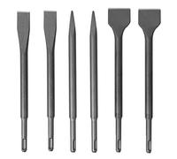 KINJOEK Juego de 6 brocas para martillo rotativo SDS con estuche de carga, Chisels planos y Chisels