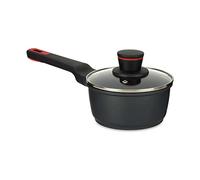 Kinvara Cazo con Tapa Molten Negro Aluminio (Ø 16 cm)