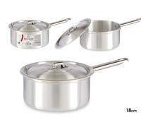 Kinvara Cazo de Aluminio con Tapa 18cm Plata