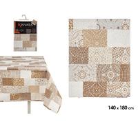 Kinvara Mantel de Loneta Antimanchas Azulejo Beige 140x180 cm