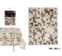 Kinvara Mantel de Loneta Cuadros Beige Antimanchas 140x180cm